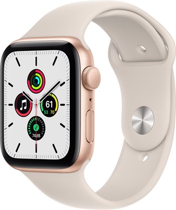 Apple Watch Se Gps, 44MM Altın Rengi Alüminyum Kasa ve Pembe Spor Kordon MKQ53TU/A