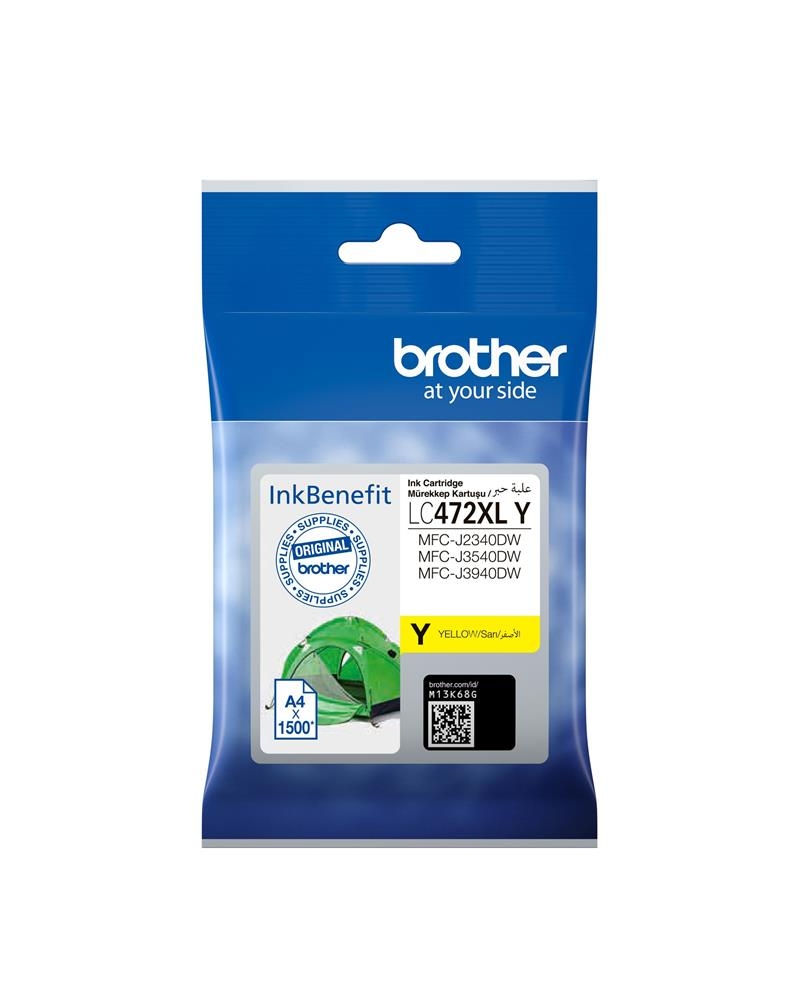 Brother%20LC472XLY%20Sarı%20Kartuş%20MFC-J2340/J3540/J3940%201.500%20Sayfa