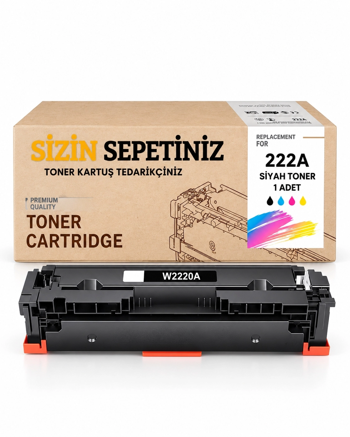 HP 222A W2220A Siyah Muadil Toner (Çipli)