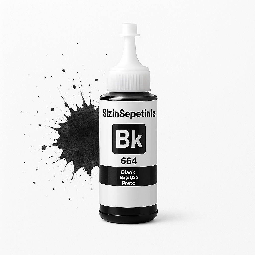 Refill Epson 664 Muadil Mürekkep Siyah L100/L200/L300/L455/L1300