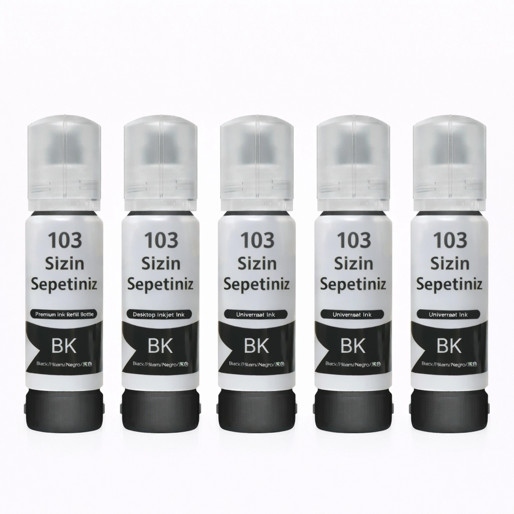 EPSON 103 epsn Ecotank L5190/L5290 Uyumlu 3+2 Siyah muadil Mürekkep