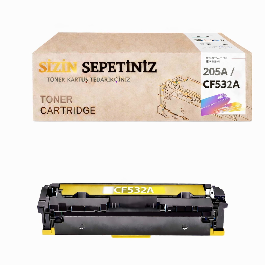 Sizinsepetiniz CF532A 205A Sarı Muadil Toner Hp Color Laserjet Pro Mfp M180 M181 Serisi Uyumlu