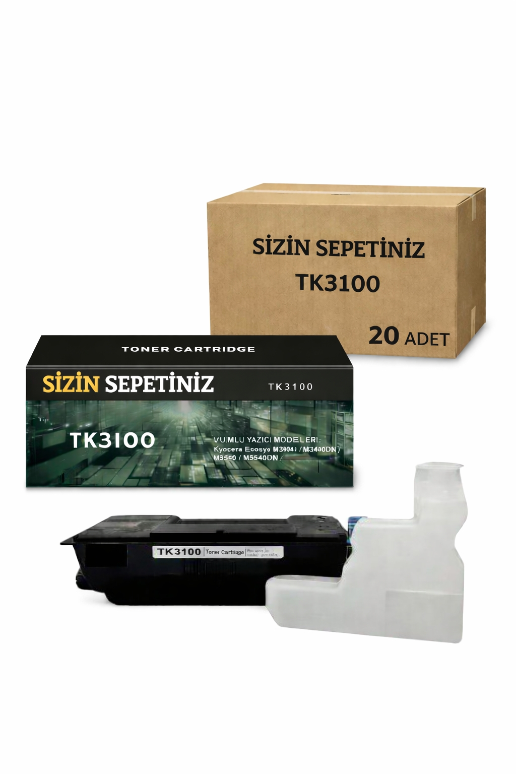 Kyocera Mita Tk-3100 Muadil Toner 20’Li Paket / Ecosys M3040 / M3540 / Fs-2100