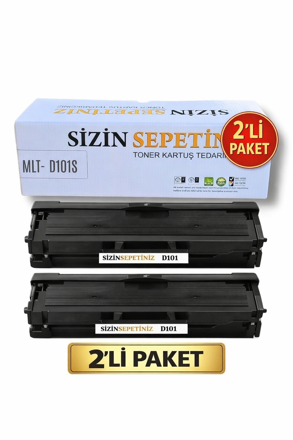 Samsung Scx-3405Fw Muadil Toner 2Li Paket / Mlt-D101s