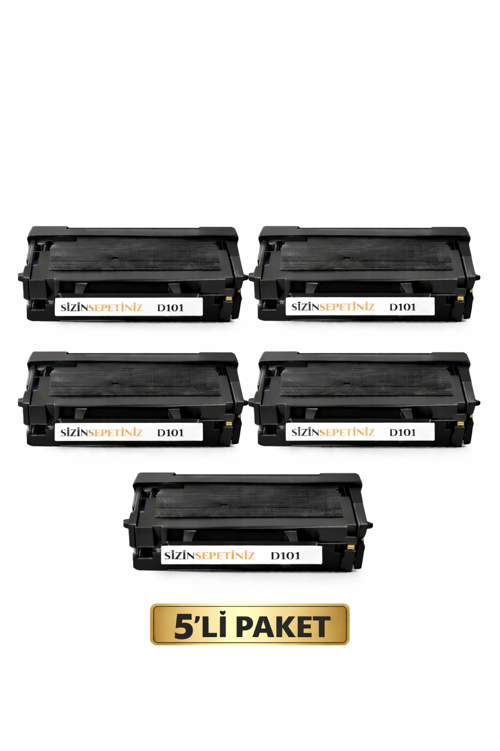 Samsung MLT-D101S Çipli Muadil Toner - 1500 Sayfalık - 5’li Avantaj Paket