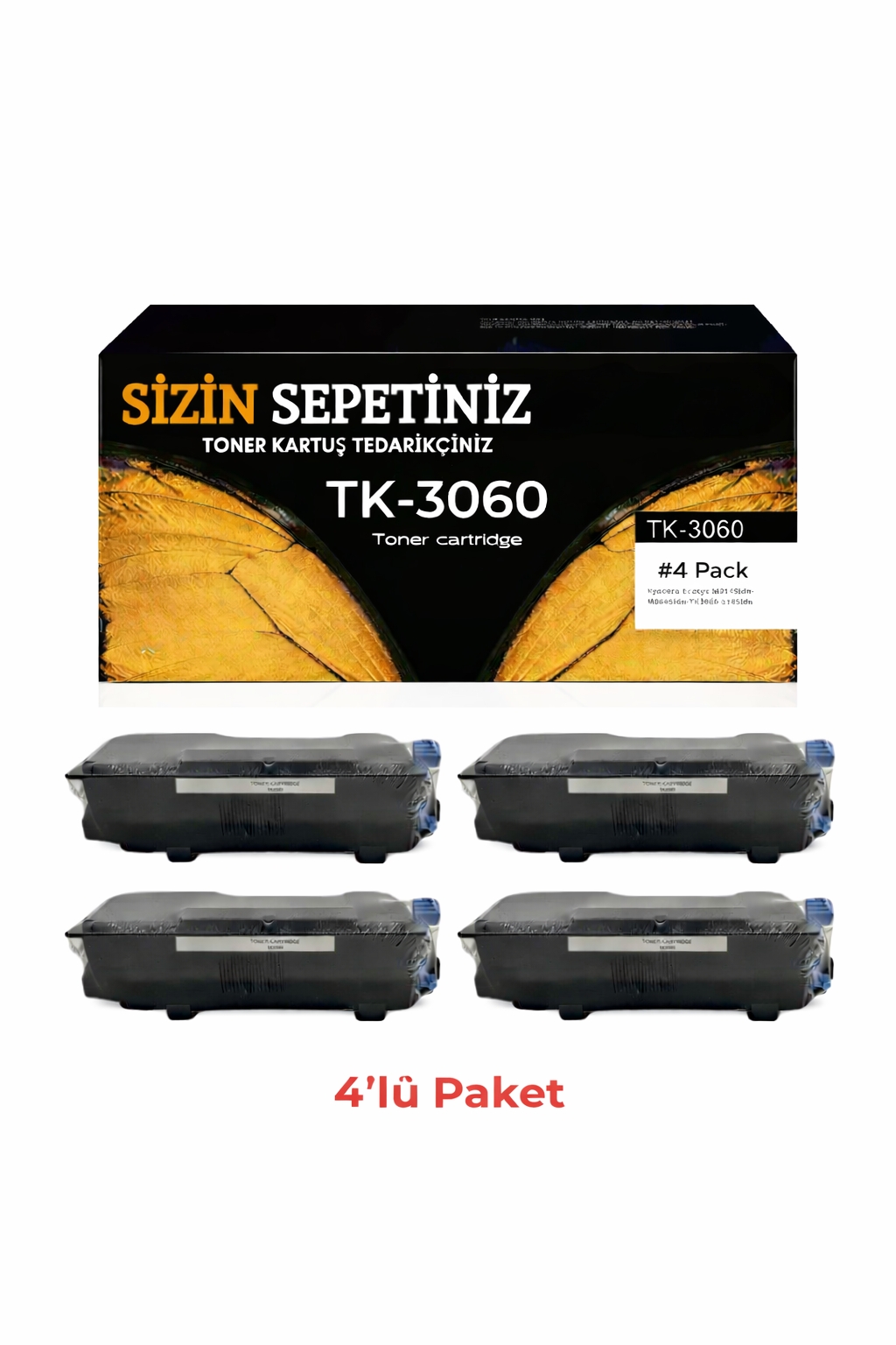 Kyocera Tk-3060 Muadil Toneri 4’Lü Paket / Ecosys M3145 / M3645
