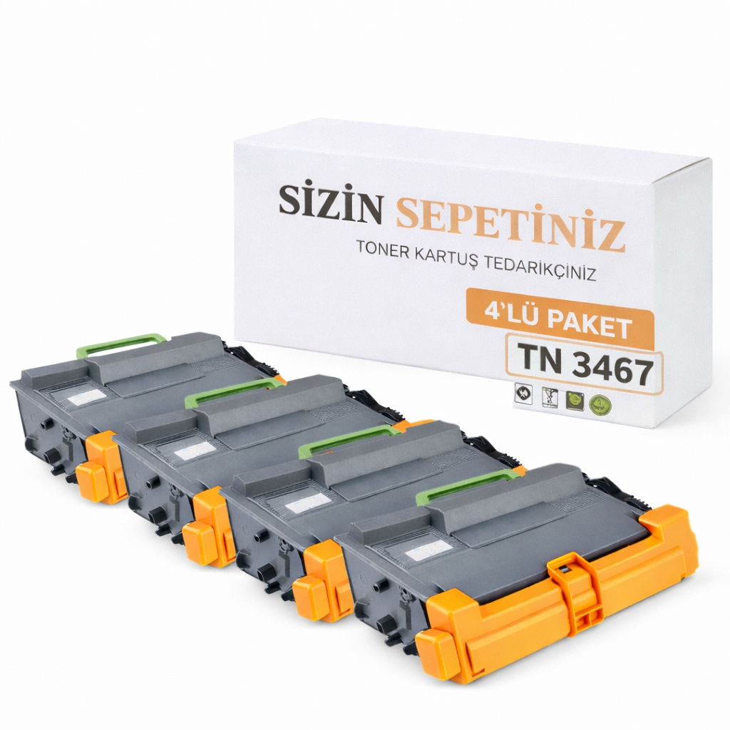 Brother Tn-3467 Muadil Toner 4’Lü Avantaj Paket / Hl-L5200 / L6200 / Mfc-L5755 / L6700 / L6900
