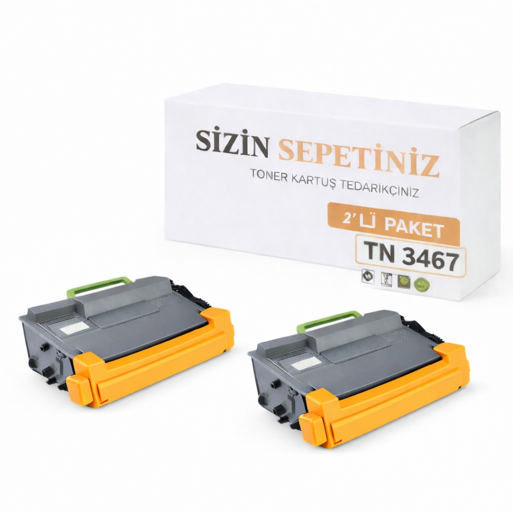 Brother TN-3467 Brother MFC-L6900D Muadil Toner 12 Bin Baskı 2 Li Paket