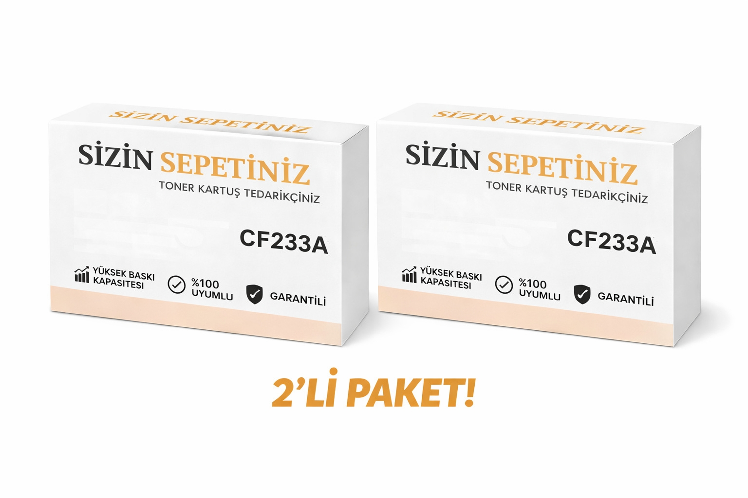 HP 33A-CF233A 2300 Sayfa 2’li Paket Muadil Toner-Hp LaserjetUltra MFP M134fn