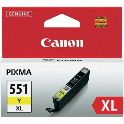 Canon CLI-551XL Y Sarı (Yellow) Yüksek Kapasiteli Orijinal Kartuş (IP7250 / MX925 Uyumlu)