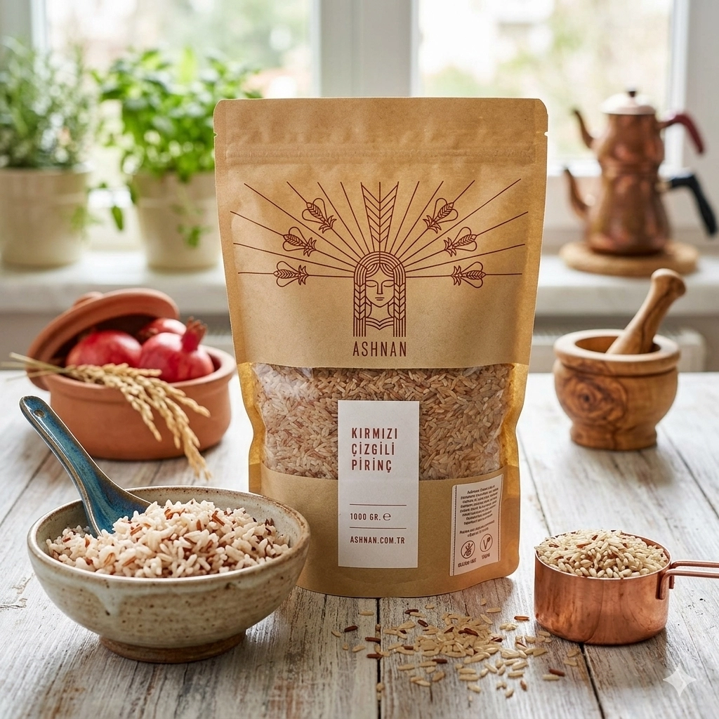 Ashnan Kırmızı Çizgili Pirinç 1000g