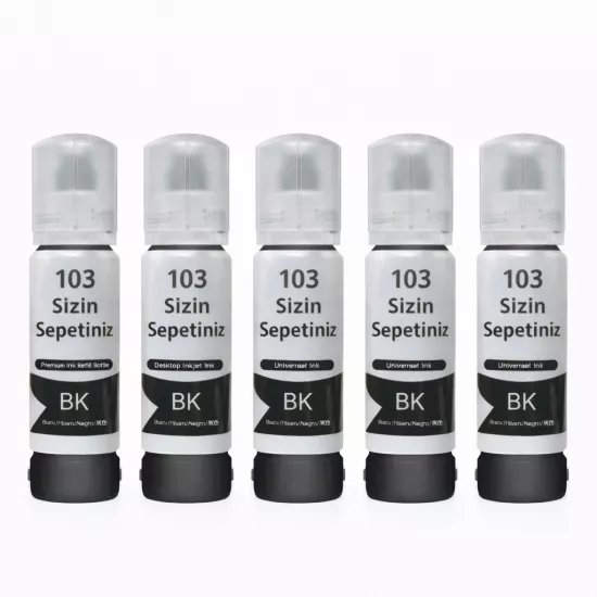 EPSON 103 epsn Ecotank L5190/L5290 Uyumlu 3+2 Siyah muadil Mürekkep