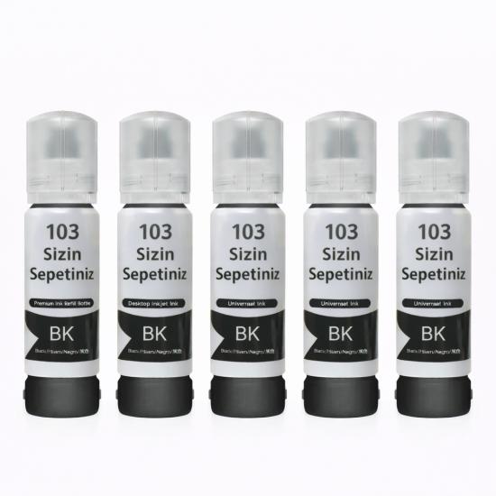 Epson 103 C13T00S14A L3266 Beşli Siyah Mürekkep Kartuş Seti