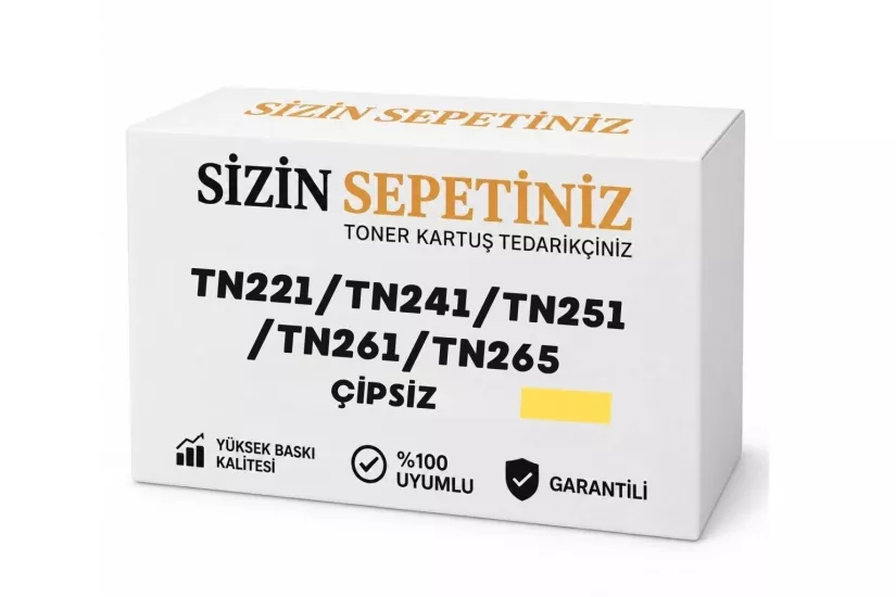 Brother TN221/TN241/TN251/TN261/TN265 Sarı Muadil Toner 2.2K