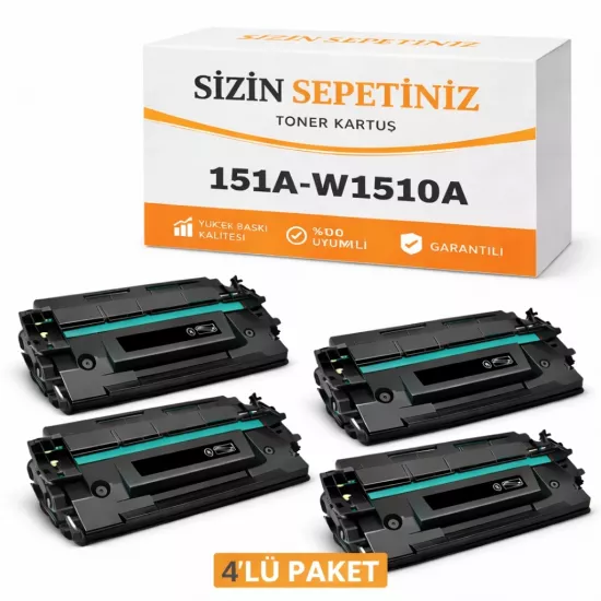 Hp W1510A Muadil Toner Çipli 4’lü Avantaj Paket