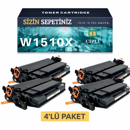 Hp 151X W1510x Muadil Toner - Çipli 4’Lü Paket / 4003Dn / 4003Dw / 4003N / Mfp 4103 / 4103Fdn