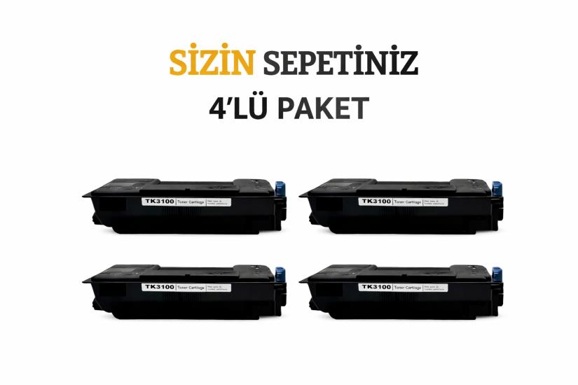 Kyocera Mita Tk-3100 Muadil Toner 4’Lü Paket / Ecosys M3040 / M3540 / Fs-2100