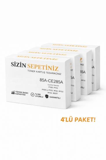 Hp Ce285a/crg 725/crg712/285a 85a Uyumlu Toner 4 Adet