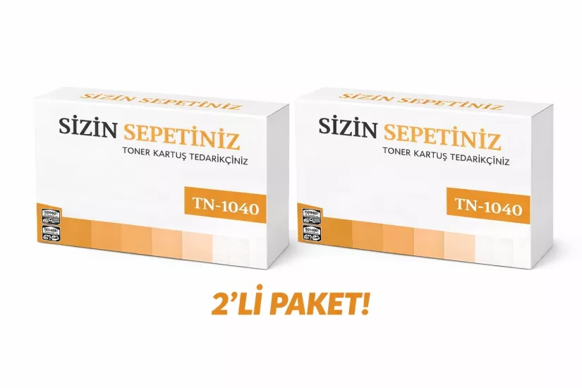 Brother HL-1212WVB / TN-1040 Muadil Toner 2’li Ekonomik Paket