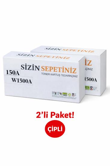 HPP HP W1500A 150A Laserjet M111W M111A M141A M141W W1500A W150A ÇİPLİ 2Lİ PAKET