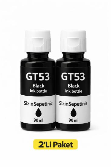 HP Gt53xl Ink Tank Ikili Siyah Kartuş Dolum Mürekkep Setigt53xl-gt52-316310-bk2li