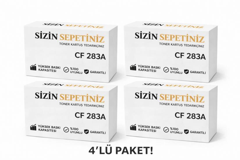 Hp 83A Cf283A Toner 4’lü Ekonomik Paket Muadil Yazıcı Kartuş