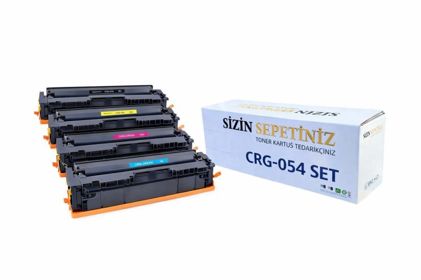 Canon i-Sensys MF641CW CRG054 CMYK 4 Renk Muadil Toner Seti