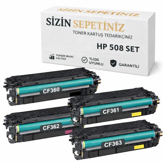 Hp Color Laserjet Enterprise M553 Cf360 Set 4 Renk Muadil Toner