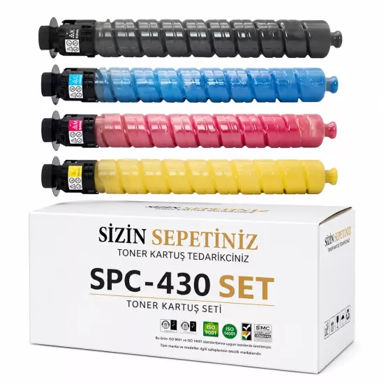 Ricoh SPC430 Muadil Toner Set / SPC431 / SPC440 / SPC441