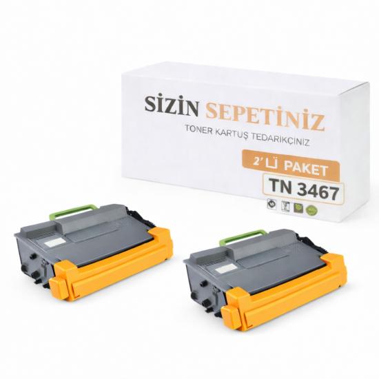 Brother TN-3467 Brother MFC-L6900D Muadil Toner 12 Bin Baskı 2 Li Paket