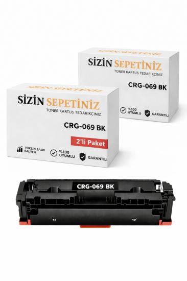 Canon CRG 069 Siyah Muadil Toner - 2100 Sayfalık Çipsiz Toner - 2’li Avantaj Paket