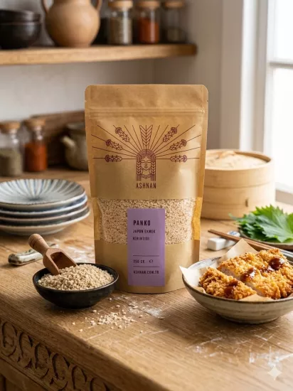Ashnan 250g Panko Japon ekmek kırıntısı SizinSepetiniz’de! Et, tavuk ve sebze kızartmalarında ekstra çıtırlık sağlayan yerli üretim Panko uygun fiyatla kapınızda.