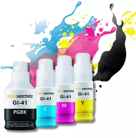 Canon Gı-41 (GI41) Muadil Mürekkep Seti Canon Pixma G3430, Canon Pixma G4470 Yazıcı Uyumlu