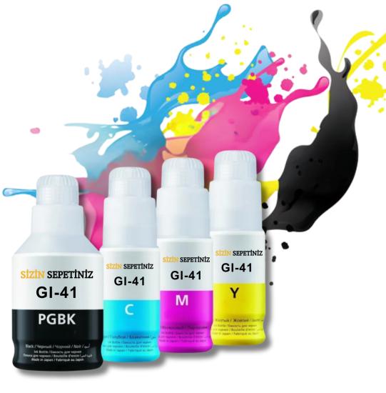 Canon GI-41 Muadil Mürekkep 4 Renk Set