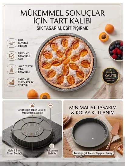Büyük Boy Silikon Pişirme Kalıbı (29 cm) - Yapışmaz