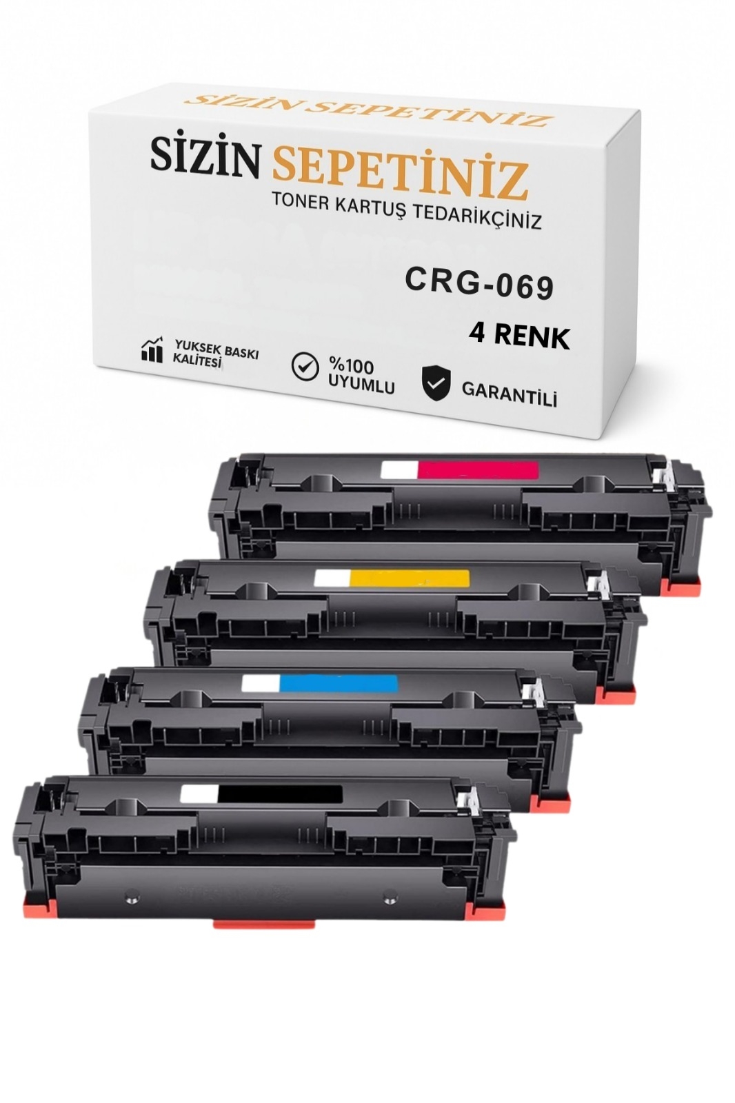 Canon CRG-069 Çipsiz Muadil Toner 4 Renk Set